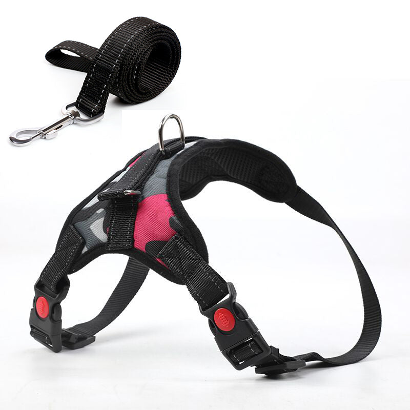 Camouflage Dog Harness and Leash Set