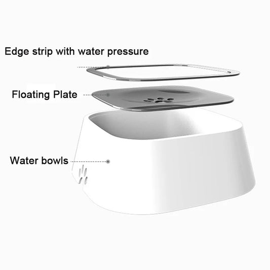No-Spill Dog & Cat Water Bowl | Floating Plate | 1L & 1.5L | Travel-Friendly