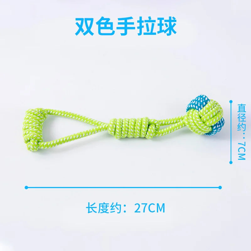 Cotton Rope Knot Dog Chew Toy | Bite-Resistant | Dental & Boredom Relief | Small & Large Dogs