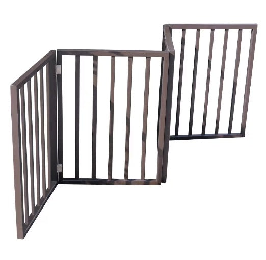 Foldable Wooden Dog Gate for Doorways — No-Install Pet Barrier