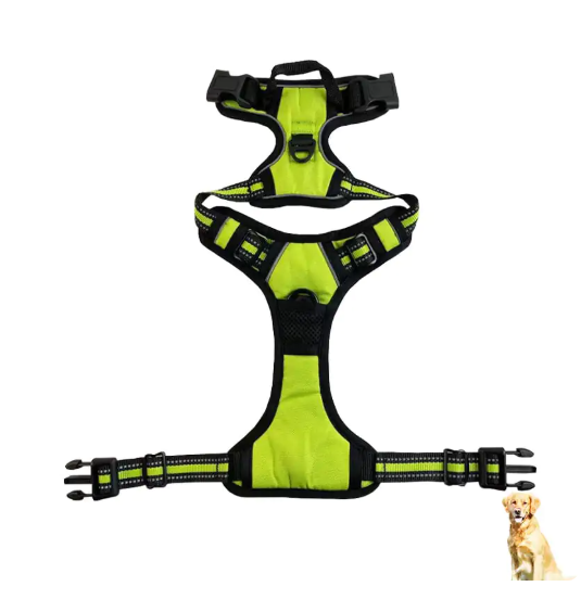 Reflective Dog Harness – Adjustable Nylon Chest & Back Harness for Dogs