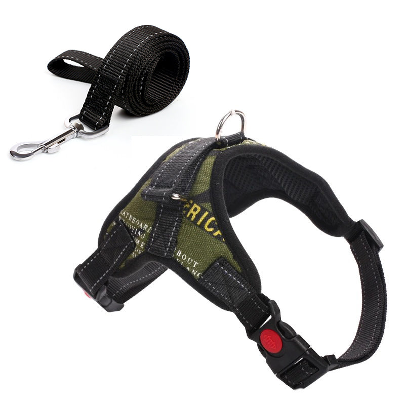 Camouflage Dog Harness and Leash Set
