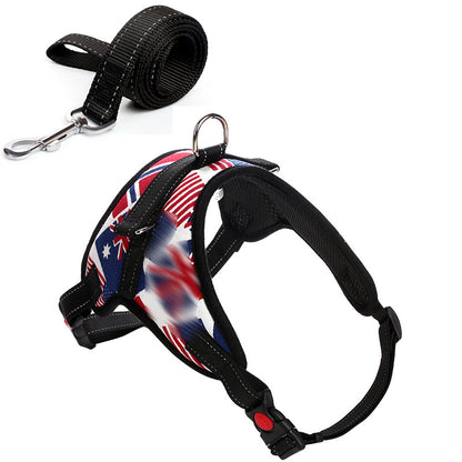 Camouflage Dog Harness and Leash Set