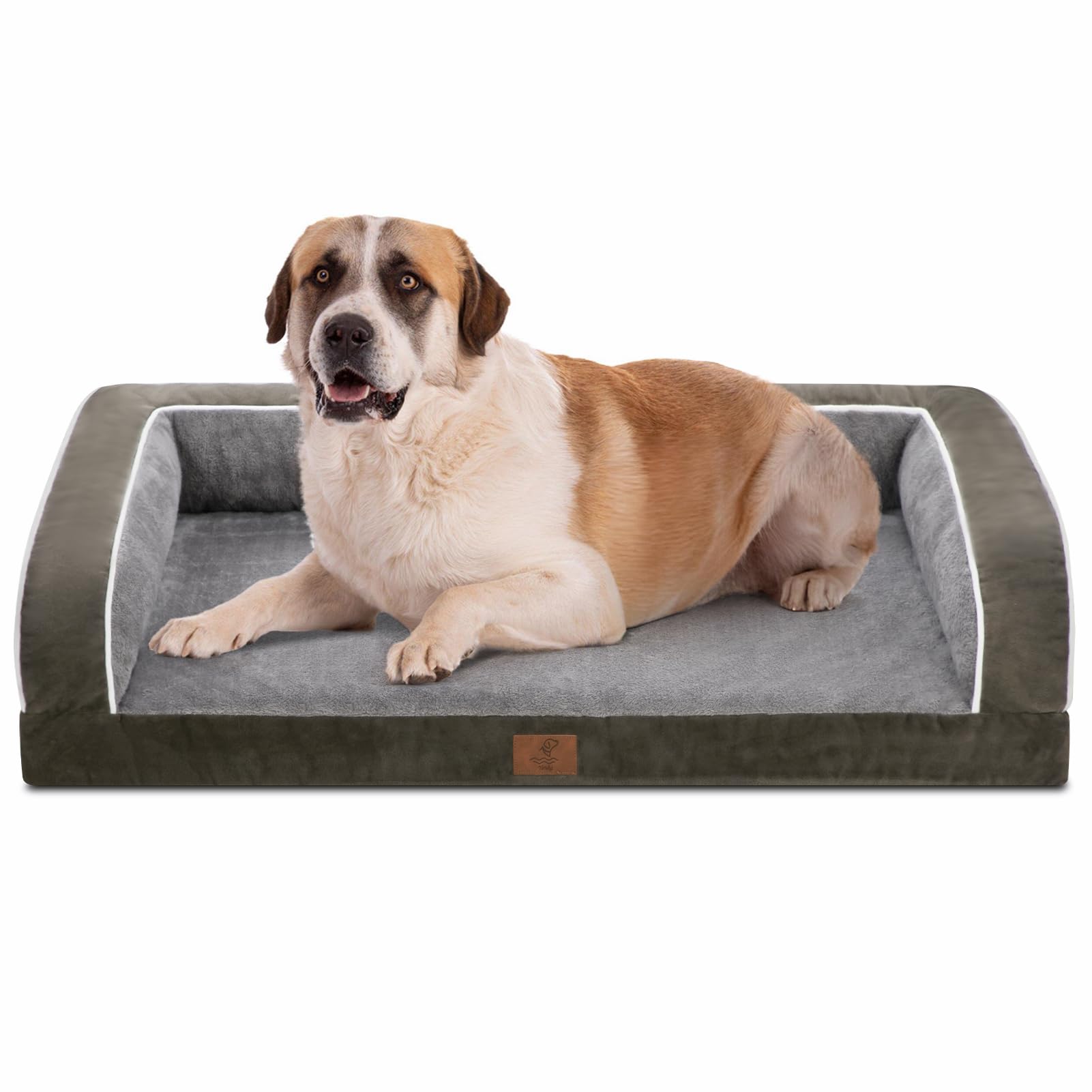 Yiruka XL Green Dog Bolster Bed