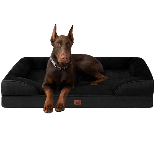 EHEYCIGA Orthopedic XL Dog Bed (48" x 35" x 8") – Waterproof Memory Foam & Egg Crate Couch Bed
