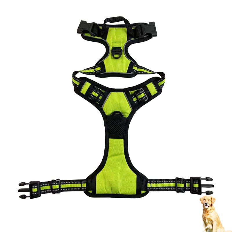 Reflective Dog Harness – Adjustable Nylon Chest & Back Harness for Dogs