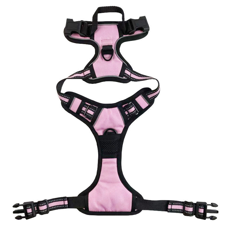 Reflective Dog Harness – Adjustable Nylon Chest & Back Harness for Dogs