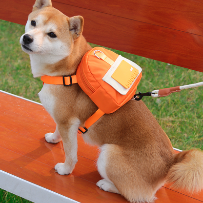 Adventurous Pup Dog Backpack Harness with Poop Bag Dispenser