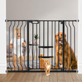 Safeway Cat & Dog Gate with Pet Door - Black
