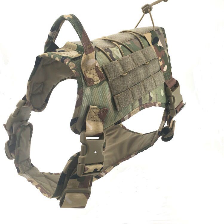 Tactical Dog Vest with Chest Harness and Camouflage