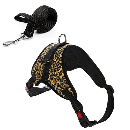 Camouflage Dog Harness and Leash Set