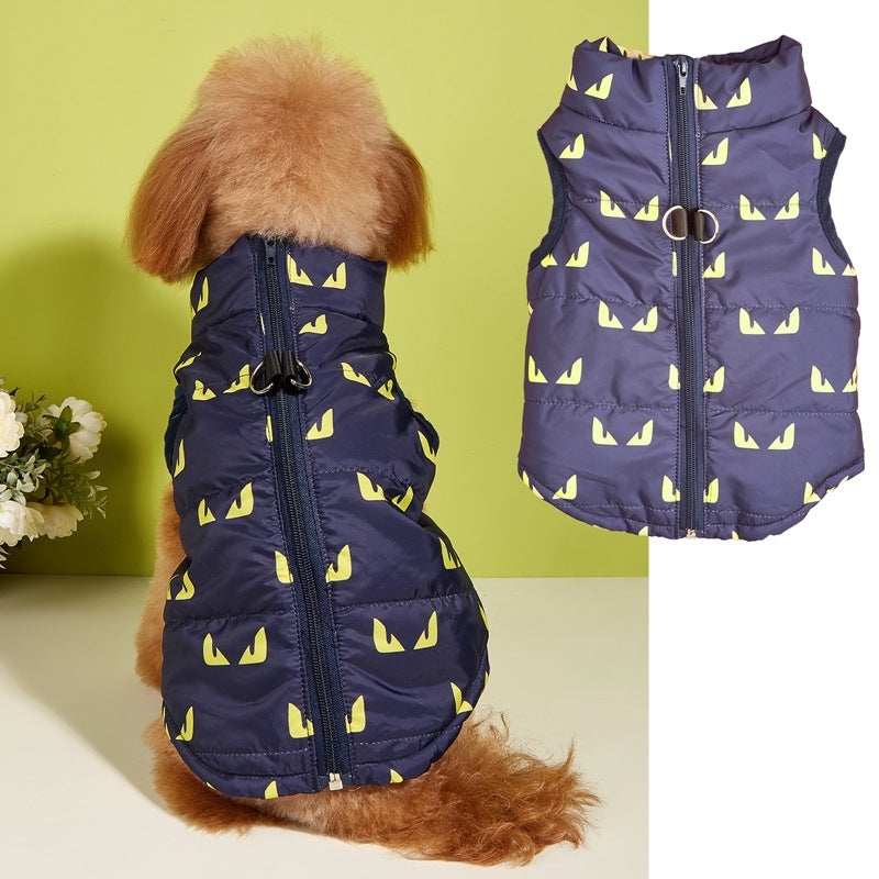 Puppy Cartoon Cardigan Cotton Vest for Dogs