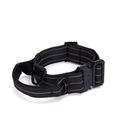 Tactical Reflective Nylon Dog Collar with Leash & Harness
