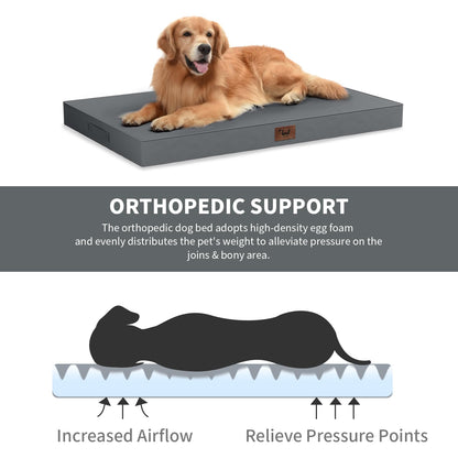 Tail Stories Outdoor Waterproof Orthopedic Dog Bed for Large Dogs
