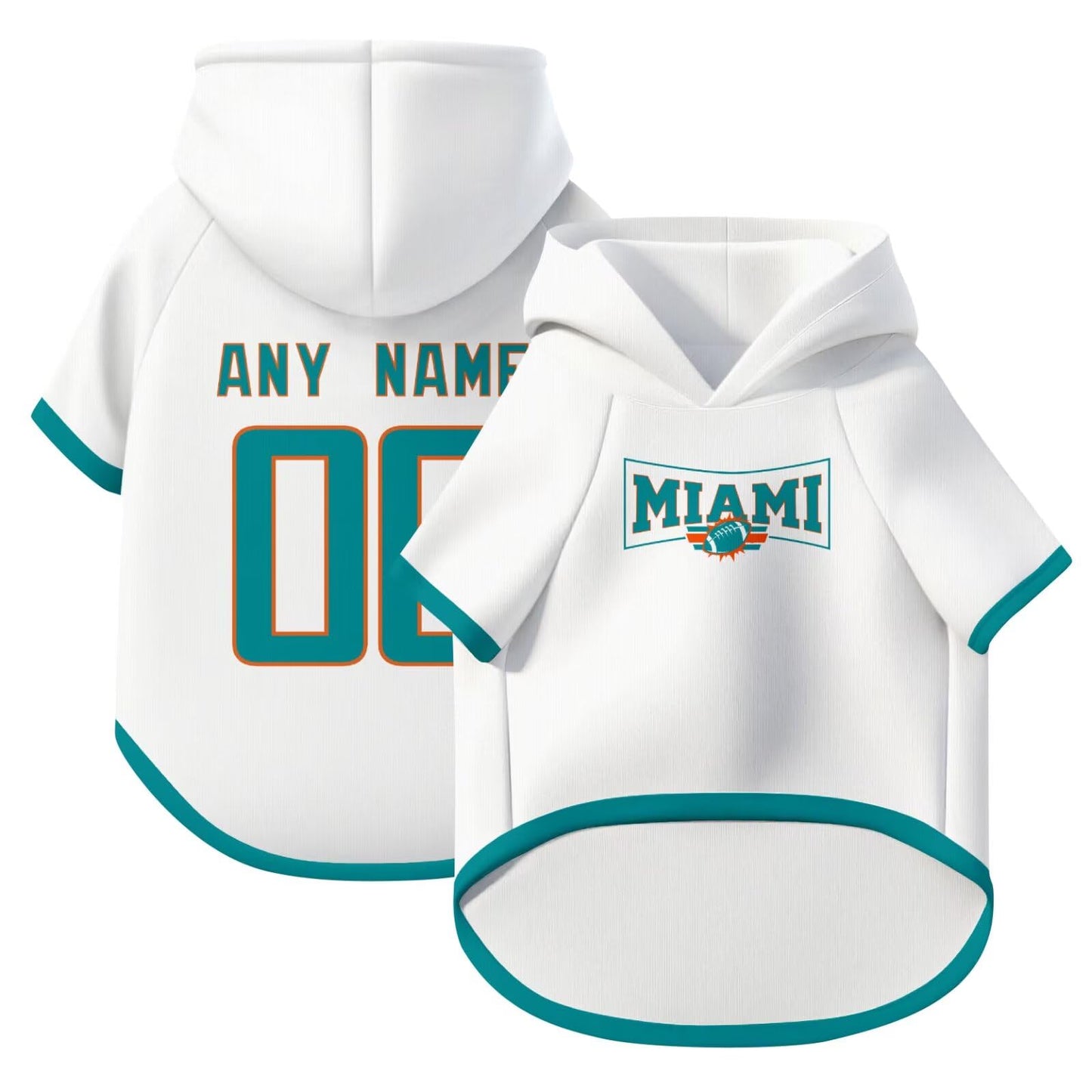 ANTKING Miami Dog Hoodie T-Shirt Jersey Pet Clothes Custom Name and Number Gifts