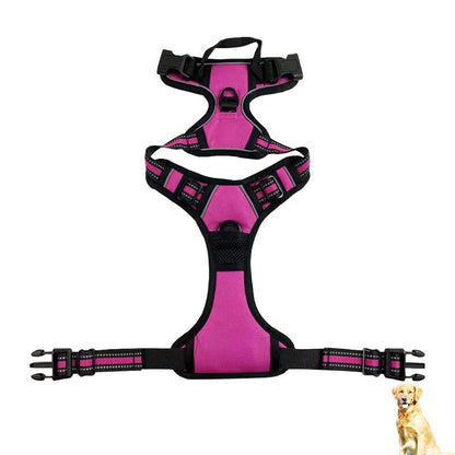Reflective Dog Harness – Adjustable Nylon Chest & Back Harness for Dogs