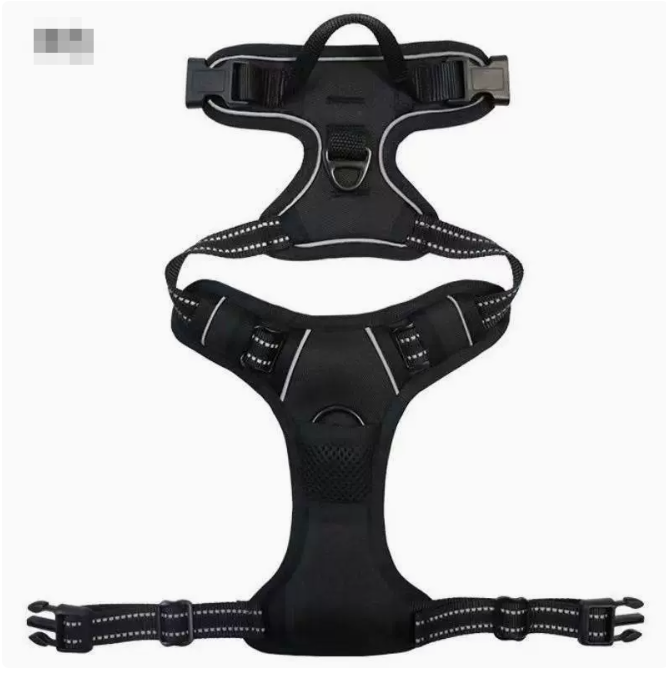 Reflective Dog Harness – Adjustable Nylon Chest & Back Harness for Dogs