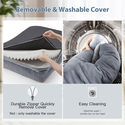 WNPETHOME XL Orthopedic Dog Bed – Washable, Waterproof & Bolster Sofa Style (Large)