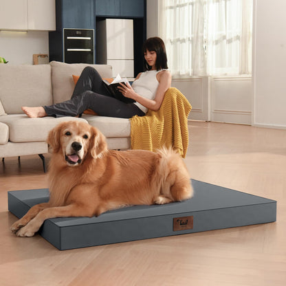 Tail Stories Outdoor Waterproof Orthopedic Dog Bed for Large Dogs