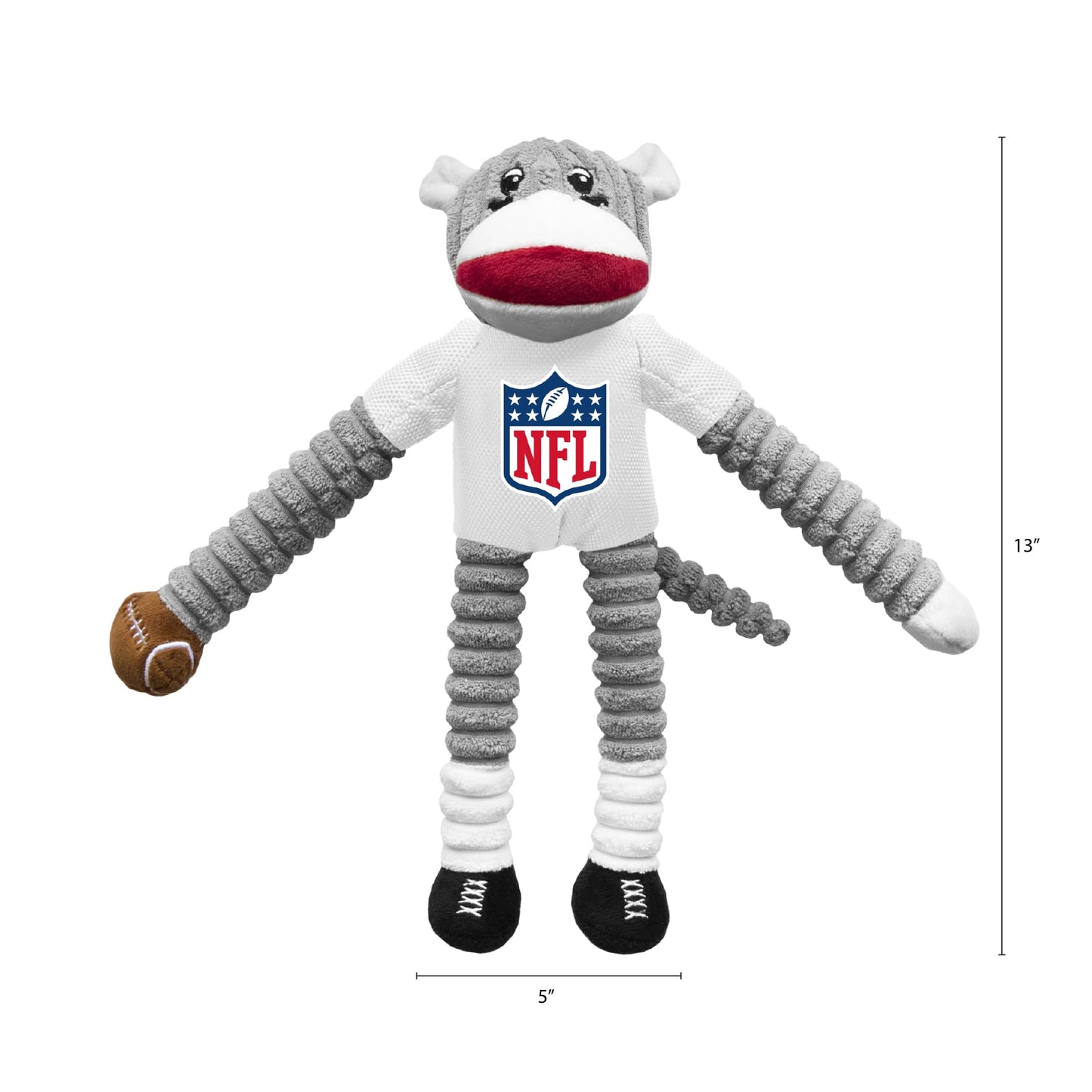 Littlearth NFL Miami Dolphins Sock Monkey Pet Toy – Official Team Colors