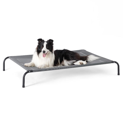 Bedsure Outdoor Elevated Cooling Dog Bed Large Sized Dog, 49in Grey