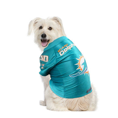 Littlearth NFL Miami Dolphins Premium Pet Jersey – Official Team Colors (Small)