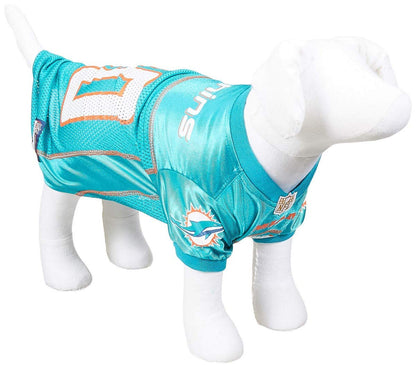 Pets First NFL Miami Dolphins Dog Jersey, Size Large, Football Shirt Costume for Pet, Dog Sports T-Shirt, NFL Team Clothing for Cats, Licensed Pet Apparel Available in 7 Sizes and 32 Teams