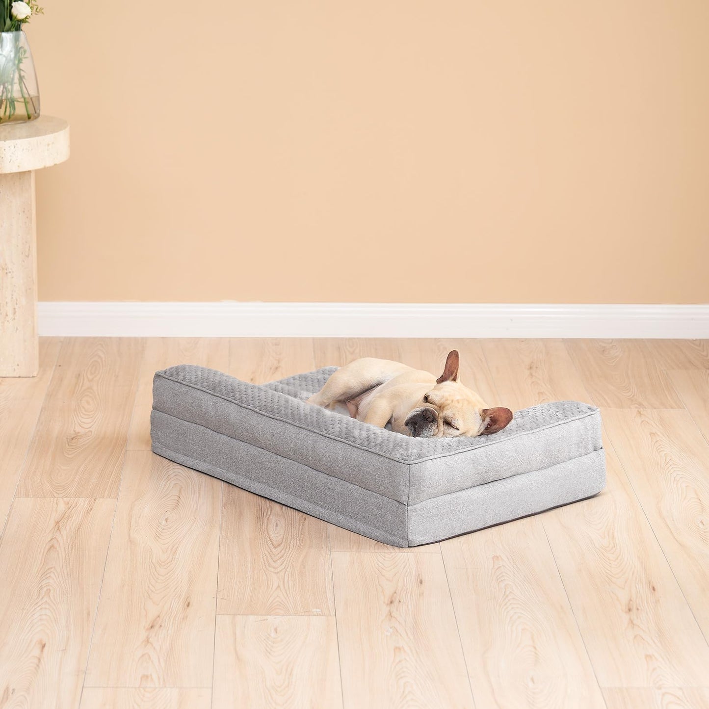 EHEYCIGA L-Shaped Orthopedic Dog Bed – Memory Foam, Waterproof & Washable, 30”×20” (Medium)