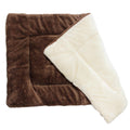 Urban Pet Haven - Cozy Fleece Crate Mat - Washable Dog & Cat Bed - Brown/Oatmeal - 35x22 Inches