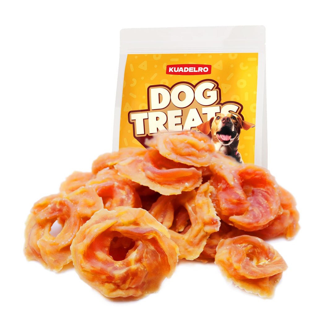 KUADELRO Chicken Rings - Low-Fat Natural Jerky Treats for Dogs 10.54oz