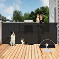 48" Extra-High 150" Wide Retractable Safety Gate - Black