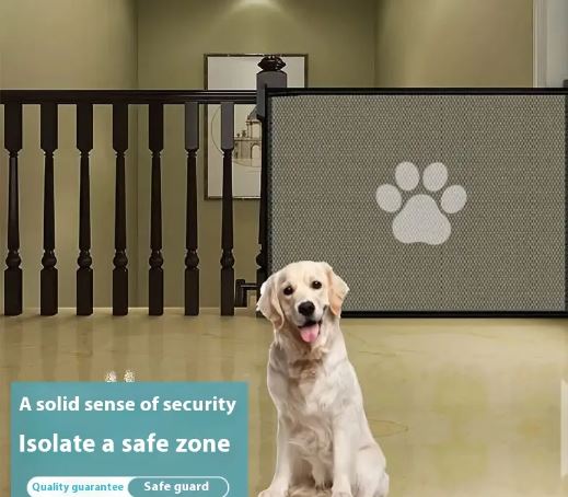 Safety Pet Gate for Dogs & Cats | Plastic, 2 Sizes, Sleek Black Design