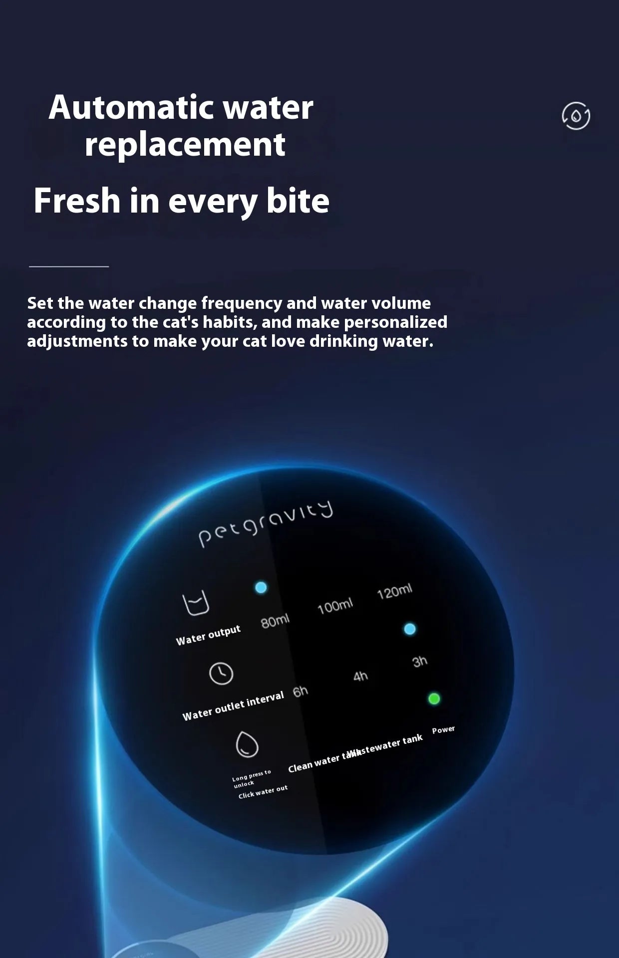 Cordless Pet Water Fountain | Smart Low-Water Alerts, Rechargeable, Quiet, Easy Clean