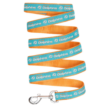 Pets First NFL Miami Dolphins Satin Dog & Cat Leash – Official Licensed Pet Leash (Large)