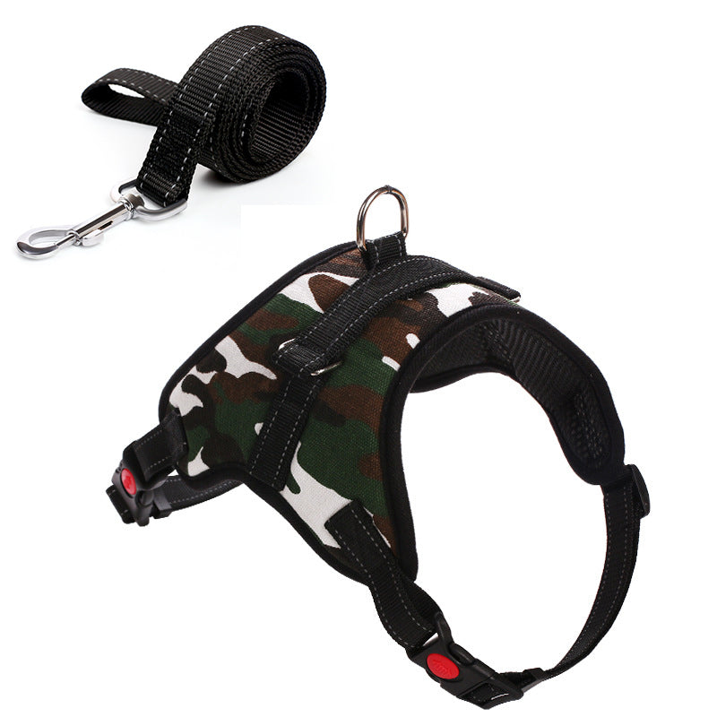 Camouflage Dog Harness and Leash Set