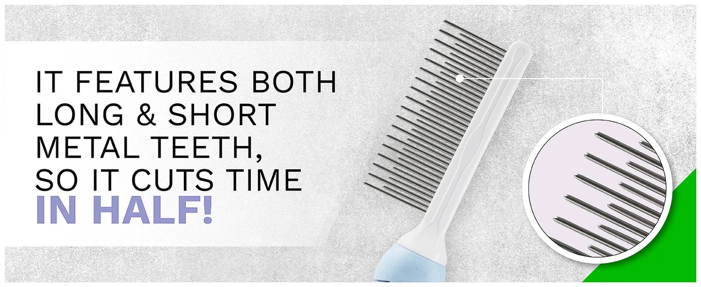 Pet Grooming Needle Comb – Detangling & De-Shedding Tool