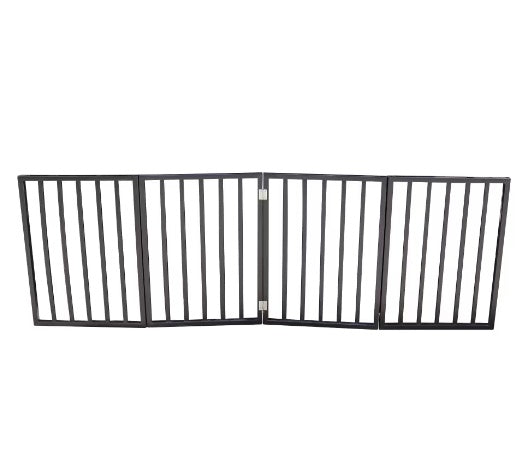 Foldable Wooden Dog Gate for Doorways — No-Install Pet Barrier