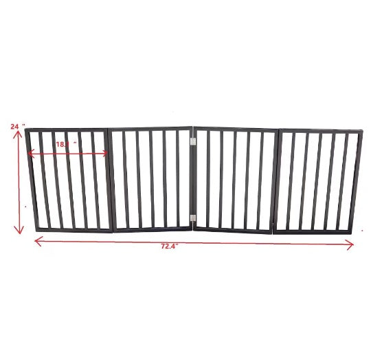 Foldable Wooden Dog Gate for Doorways — No-Install Pet Barrier
