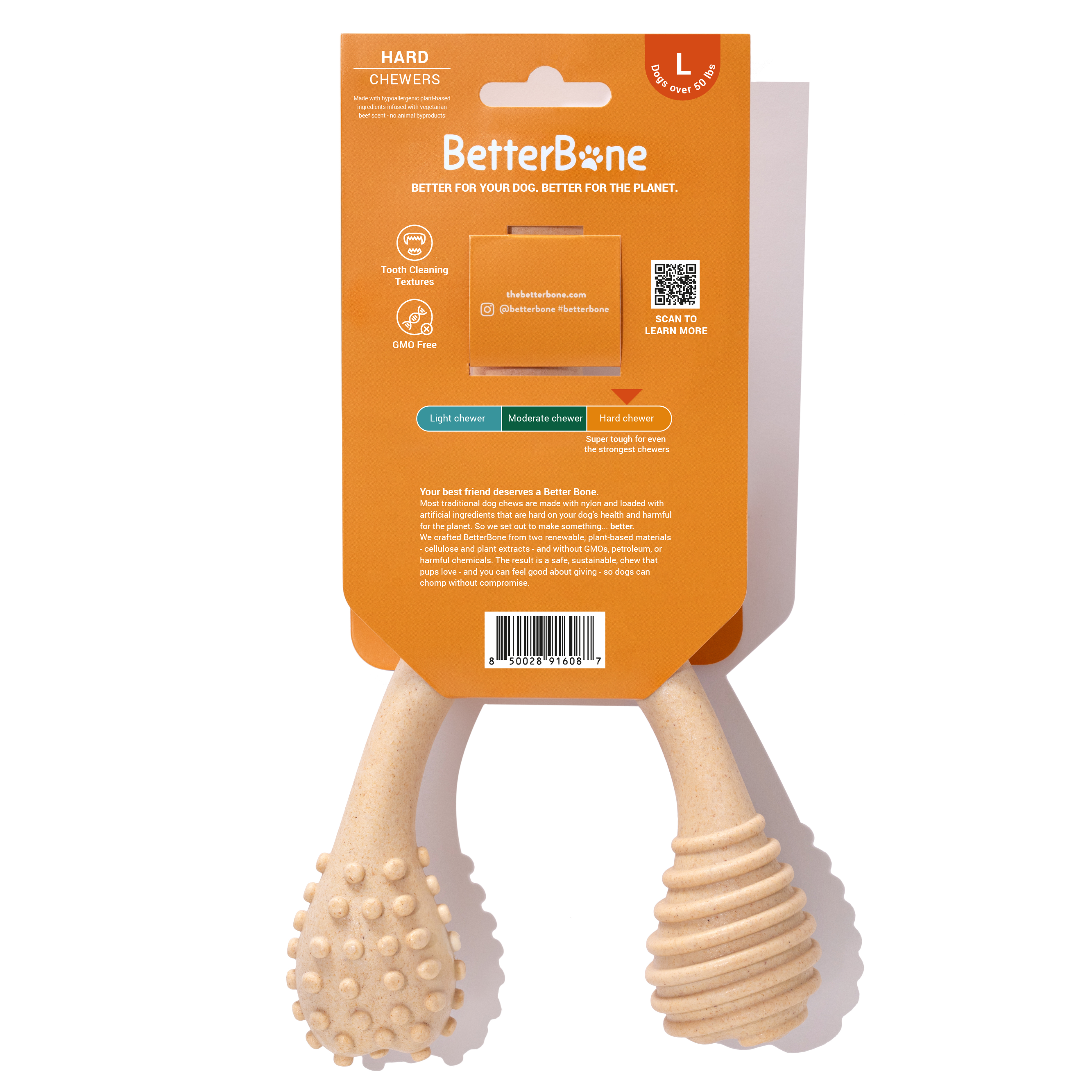 BetterBone Large Natural Eco-Friendly Dog Chew Toy