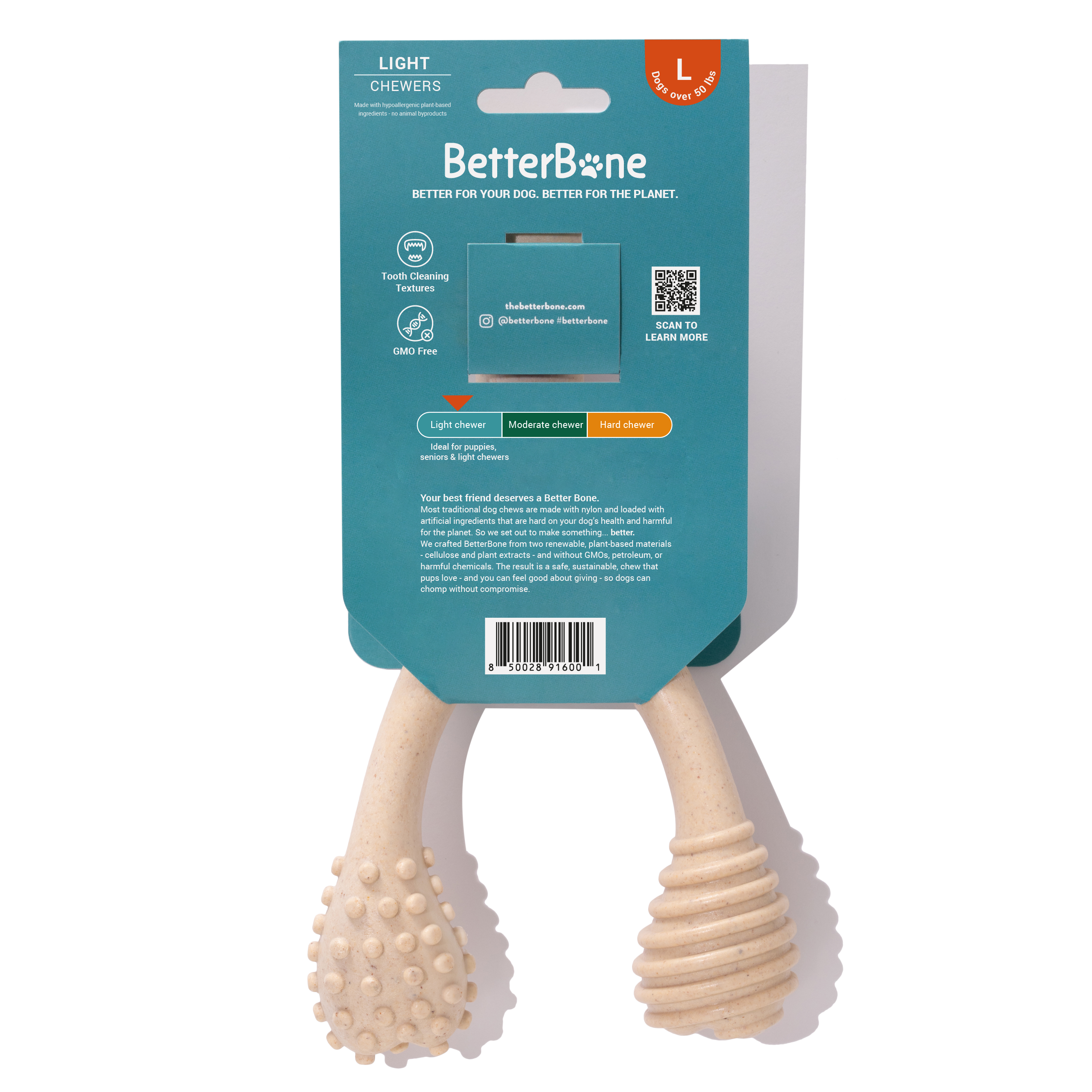 BetterBone Large Natural Eco-Friendly Dog Chew Toy