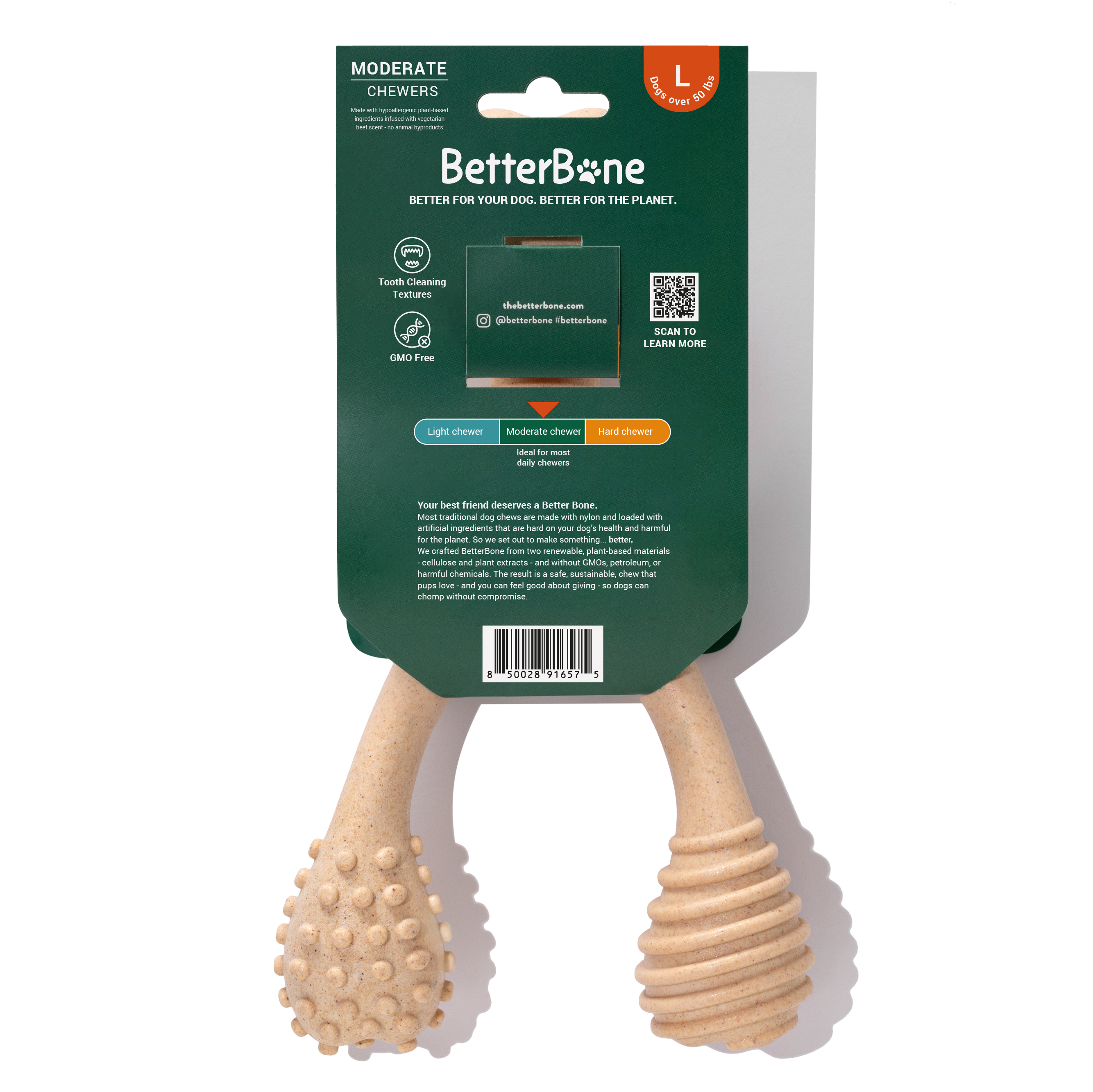BetterBone Large Natural Eco-Friendly Dog Chew Toy