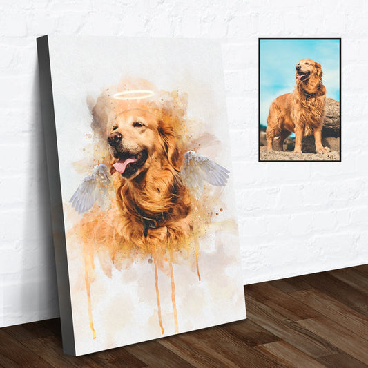 Kundenspezifisches Hunde-Aquarellporträt