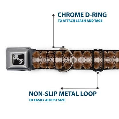Dog Bone Seatbelt Buckle Collar - Snake Skin 2