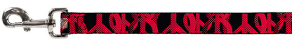 Dog Leash - Peace Dots Black/Fuchsia