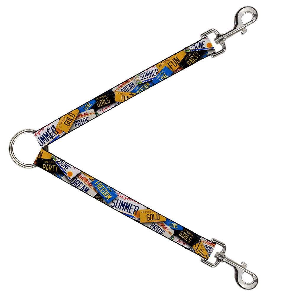 Dog Leash Splitter - Cali License Plates Stacked
