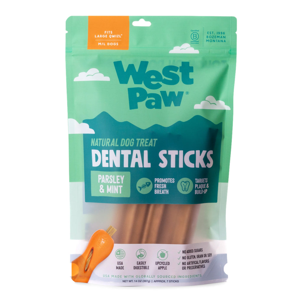 West Paw Natural Dental Sticks Large Dog Treats