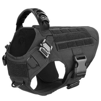 Military Tactical Dog Harness | 1050D Nylon | MOLLE | French Bulldog, Shepherd & More | S–XL