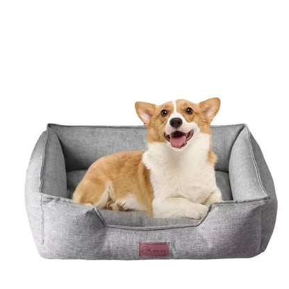 Thick Cotton & Linen Dog & Cat Mattress | Washable | Bite & Scratch Resistant | S–L