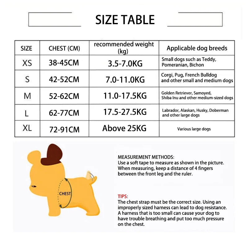 Quick-Release Nylon Dog Harness | Breathable Vest | Reflective | All Sizes