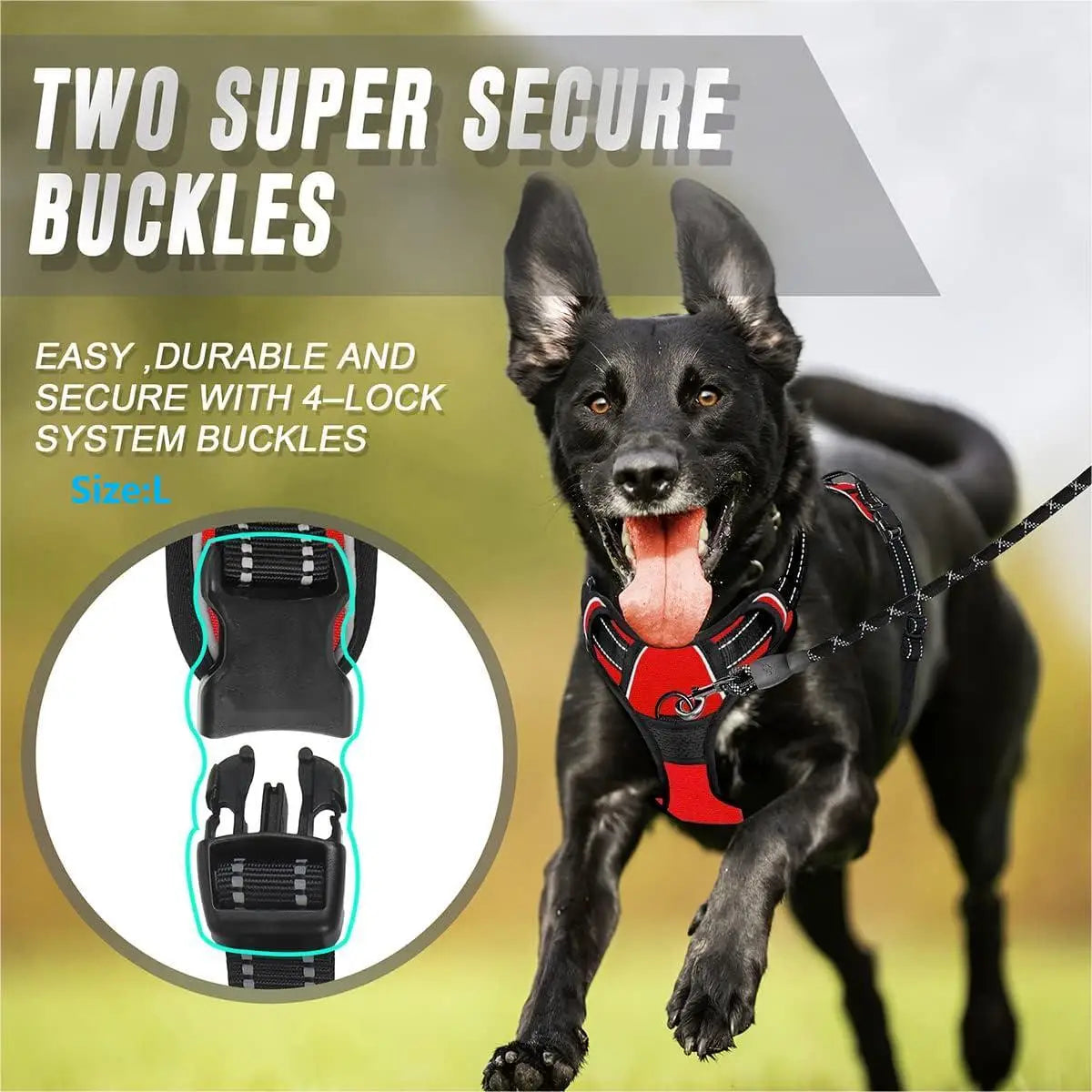 No-Pull Front Clip Dog Harness | Reflective | Handle | All Sizes